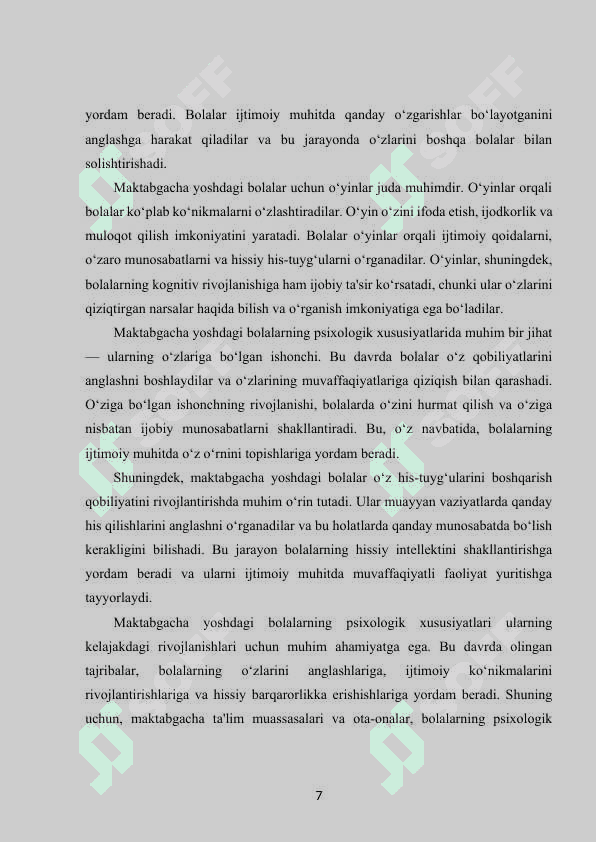 Maktabgacha yoshdagi bolalarga huquqiy tarbiya berishning shakl va yo'llari 7