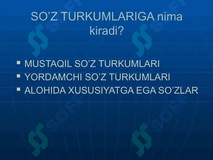 So’z turkumlari 2
