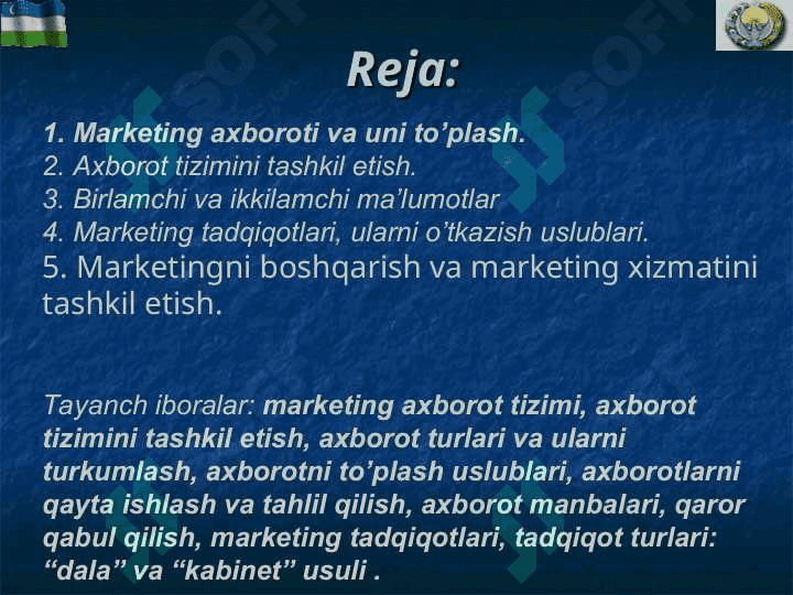 Marketing tadqiqotlari  va axborotlar tizimi 2