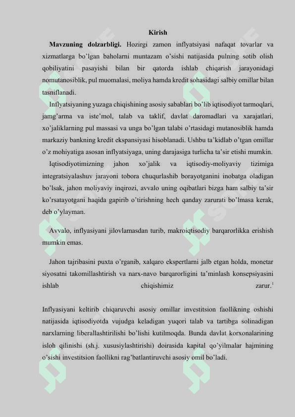 Iqtisodiyotdagi inflyatsiya va deflyatsiya bo‘shliqlari 2