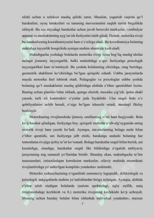 Matorika kamchiliklarni bartaraf etish yoʻllari 7