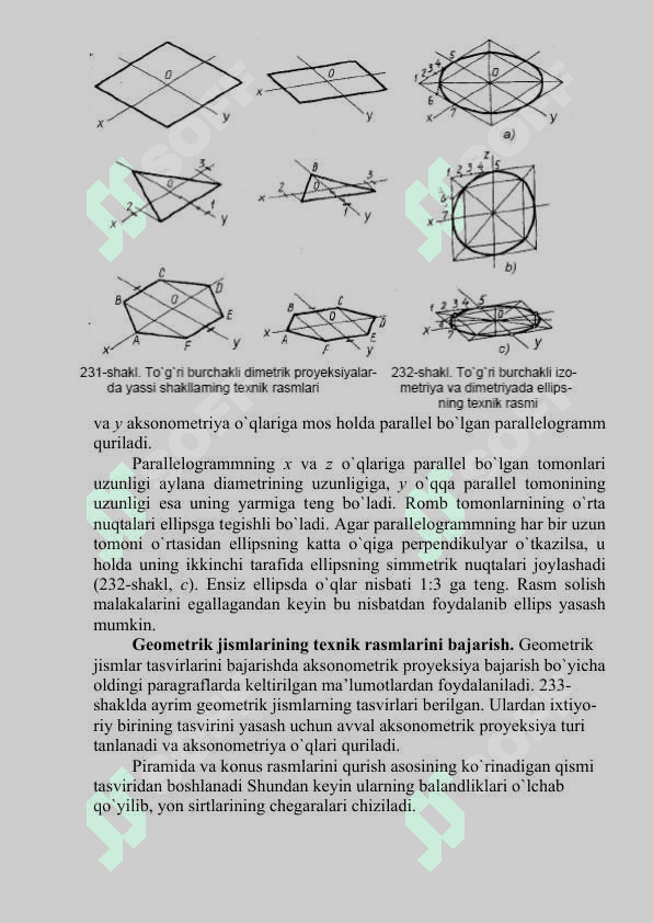 Yassi shakllarning tехnik rasmlarini bajarish. Gеоmеtrik jismlarining tехnik rasmlarini bajarish 3