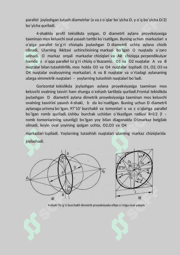 Detalning dimetrik proyeksiyas 3