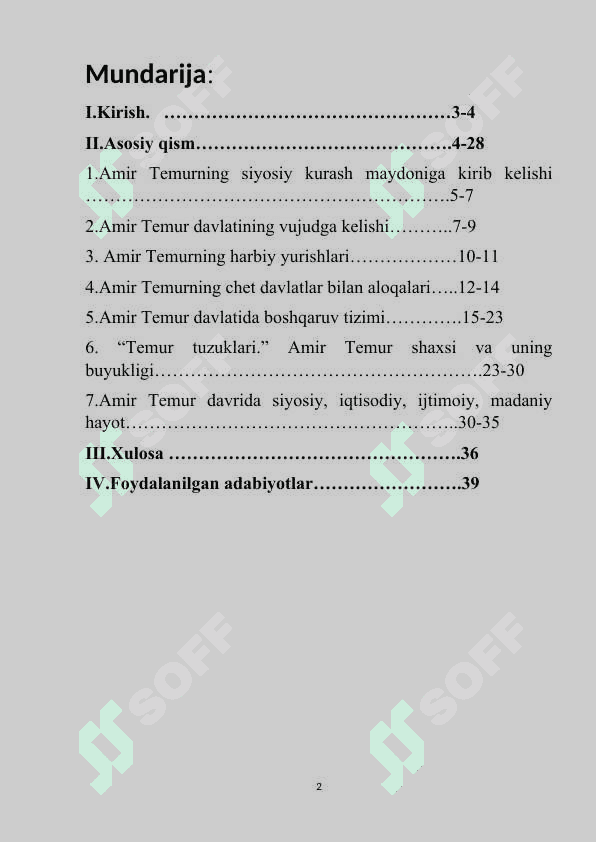 Amir Temur davlatining boshqaruv tartiblari 2