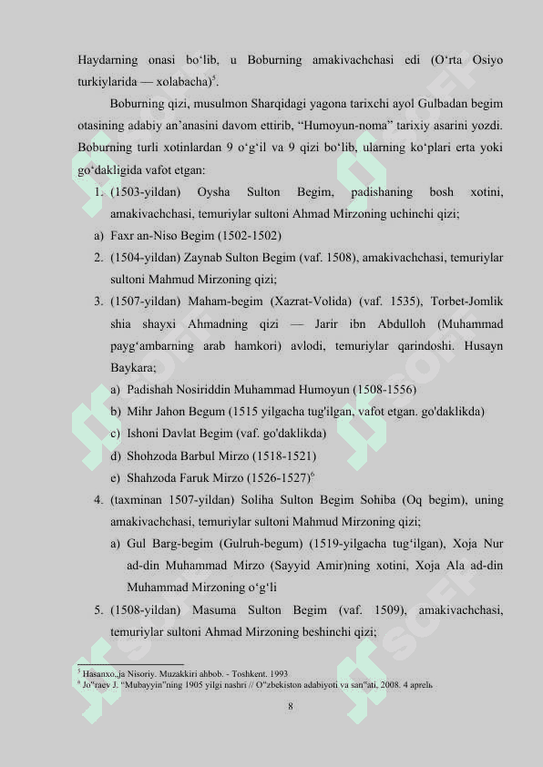 ZAHIRIDDIN MUHAMMAD BOBUR 8