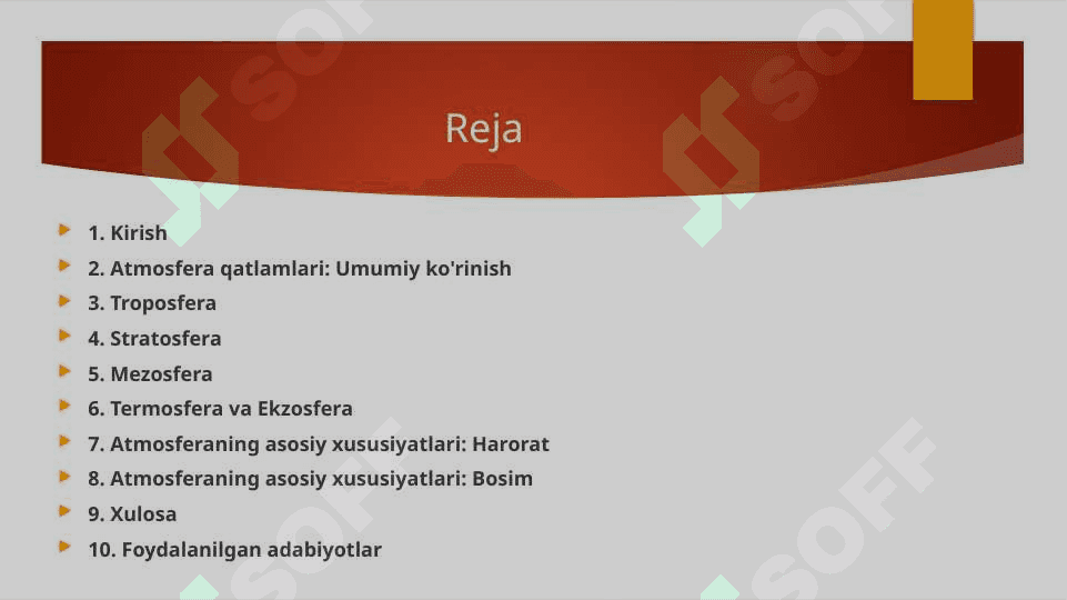 Atmosferaning tuzilishi va uning asosiy xususiyatlari 2