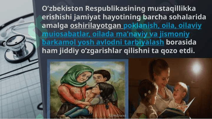 Oila va oilaviy qadriyatlar ma’naviy madaniyatning bosh omili 4