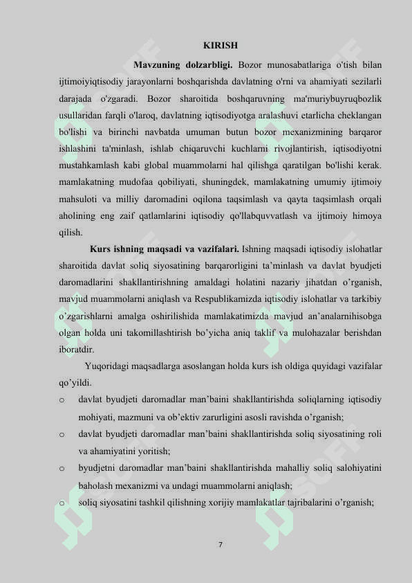 DAVLAT BYUDJETINING MOHIYATI VA AHAMIYATI 7