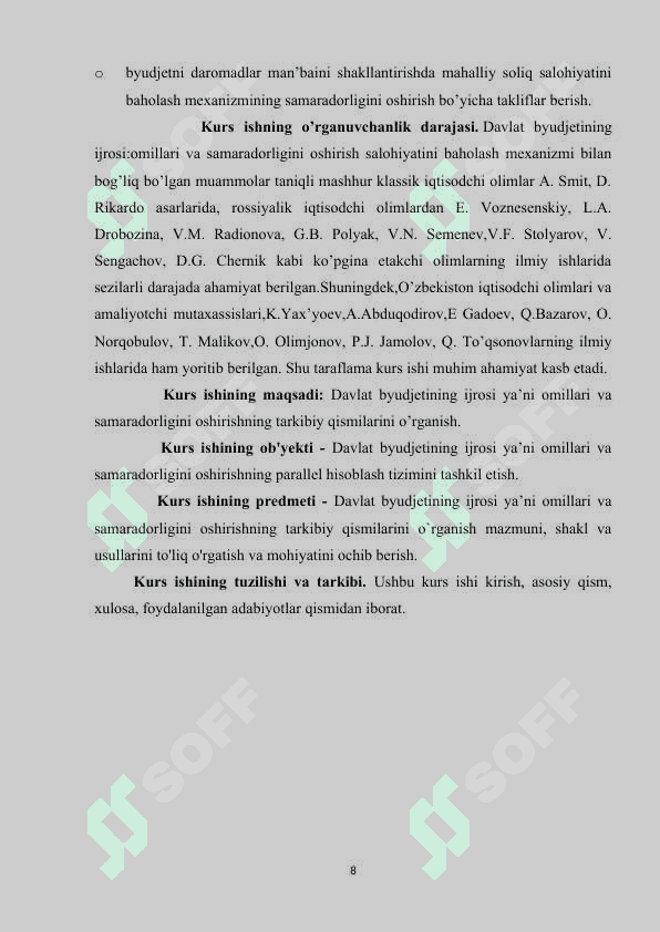 DAVLAT BYUDJETINING MOHIYATI VA AHAMIYATI 8