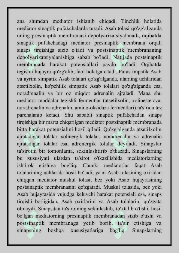 ASAB TOLALARI VA SINAPSLARNING XOSSALARI 4