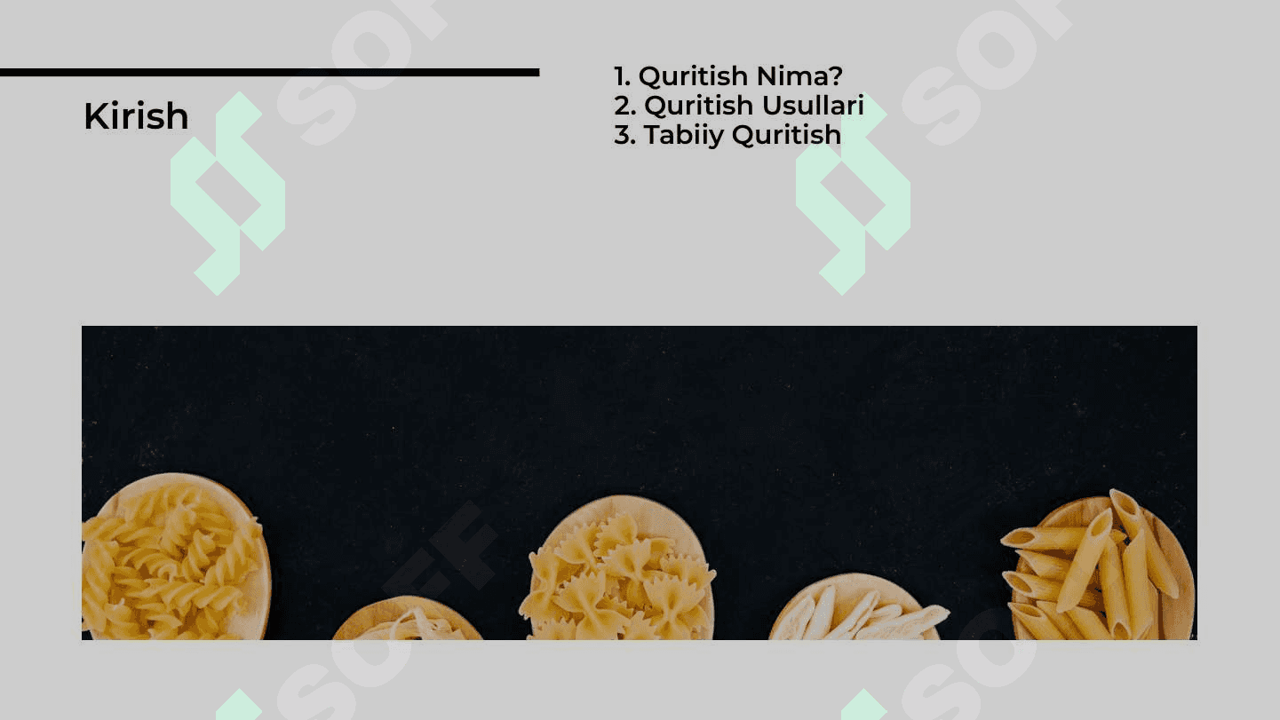 Makaron mahsulotlarini quritish usullari va rejimlari 2