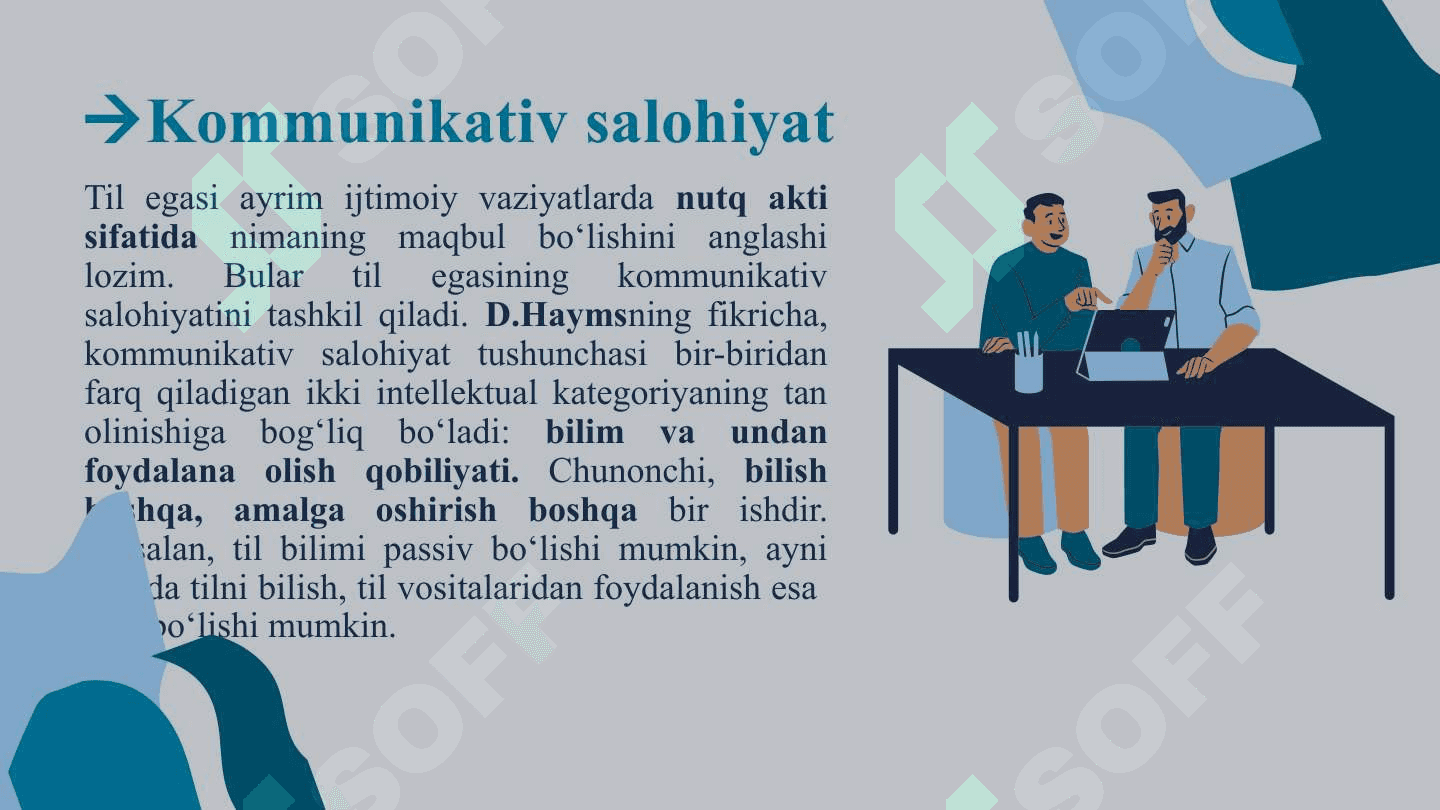 Ijtimoiy rol va lisoniy ijtimoiylashuv 6