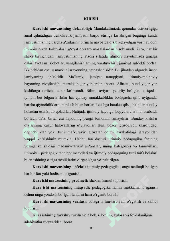 Ijtimoiy pedagogikaning mazmuni, maqsad va vazifalari. Ijtimoiy pedagogikaning tarkibiy qismlari. 2
