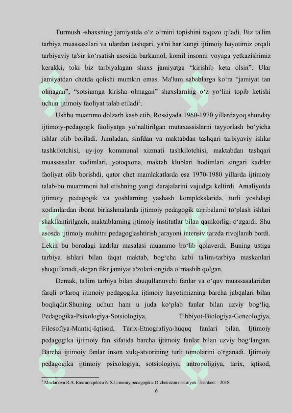 Ijtimoiy pedagogikaning mazmuni, maqsad va vazifalari. Ijtimoiy pedagogikaning tarkibiy qismlari. 5