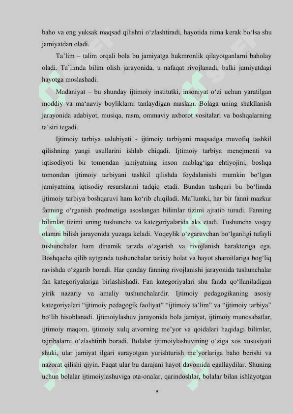 Ijtimoiy pedagogikaning mazmuni, maqsad va vazifalari. Ijtimoiy pedagogikaning tarkibiy qismlari. 8