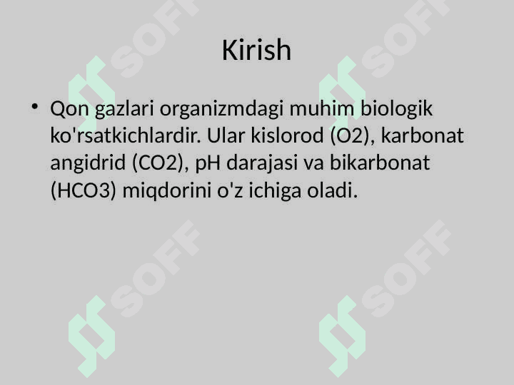 Qonda gazlarni aniqlash 2