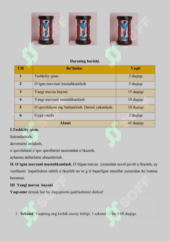 dars ishlanma Vaqt birliklari 4