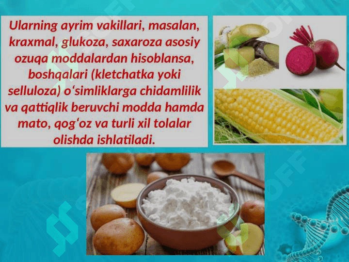 Uglevodlarning tuzilishi va ahamiyati 3