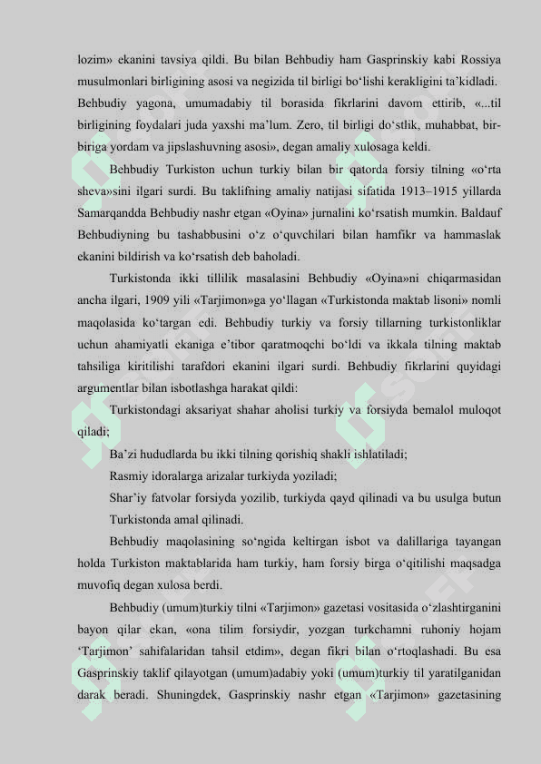 Behbudiyning tilshunoslik sohasiga oid faoliyati 4
