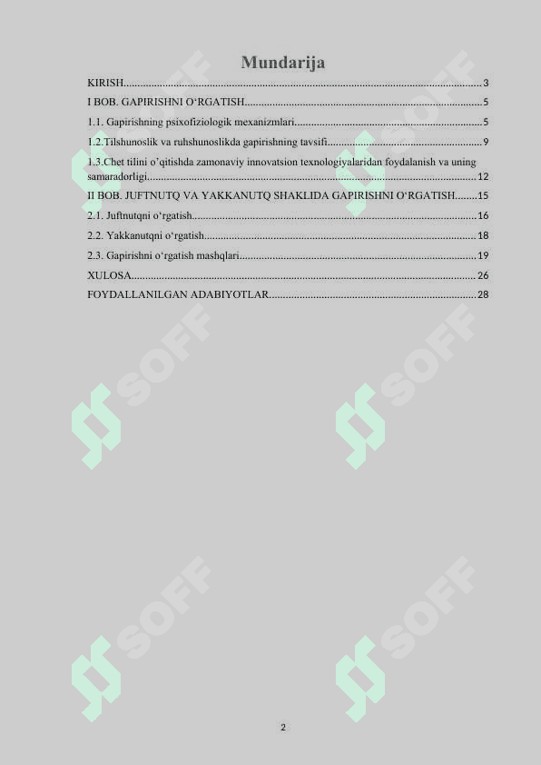 GAPIRISHNI O’RGATISHDA PEDAGOGIK TEXNALOGIYALARNI, INNOVATSION TA’LIMNI QO’LLASH 2