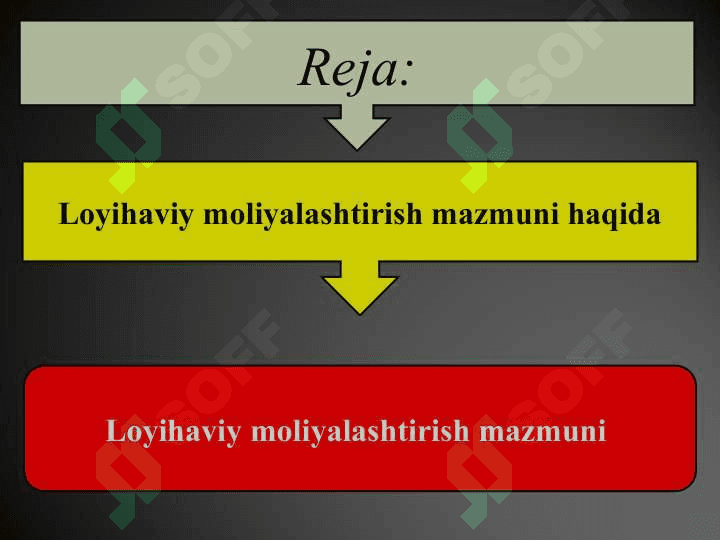 Loyihaviy moliyalashtirish  tushunchasi va xususiyatlari 2