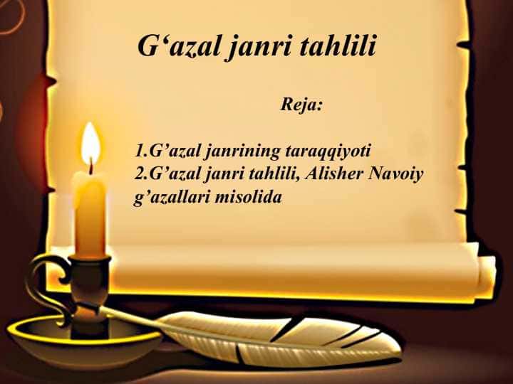 G‘azal janri tahlili