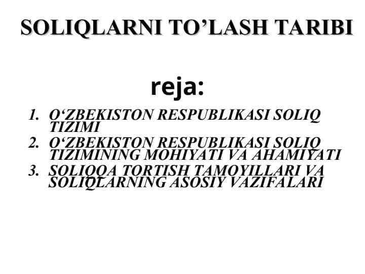 SOLIQLARNI TO’LASH TARIBI 1