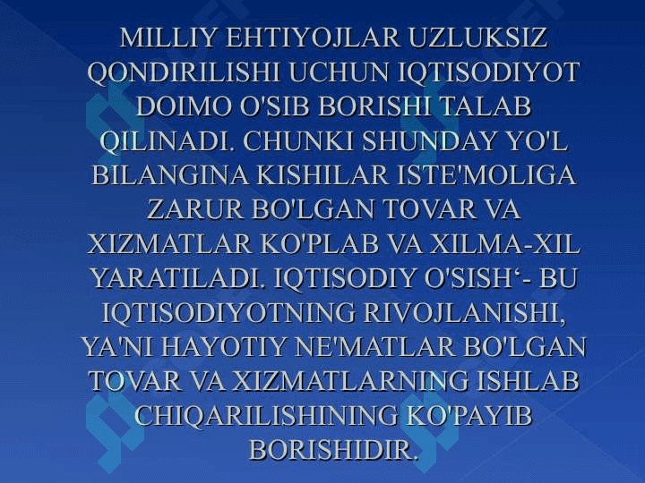 TABIIY RESURSLAR VA IQTISODIY O'SISH 5