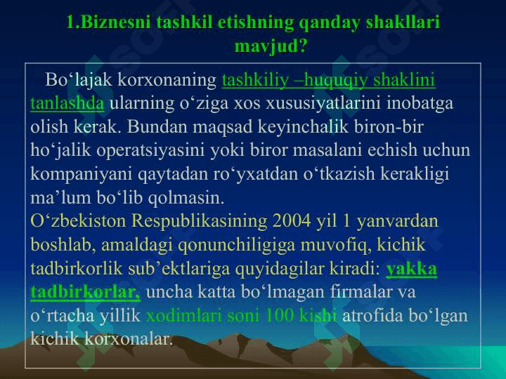 BIZNESNI TASHKIL ETISH TARTIBI 3