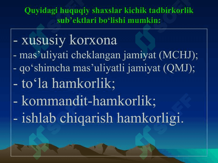 BIZNESNI TASHKIL ETISH TARTIBI 4