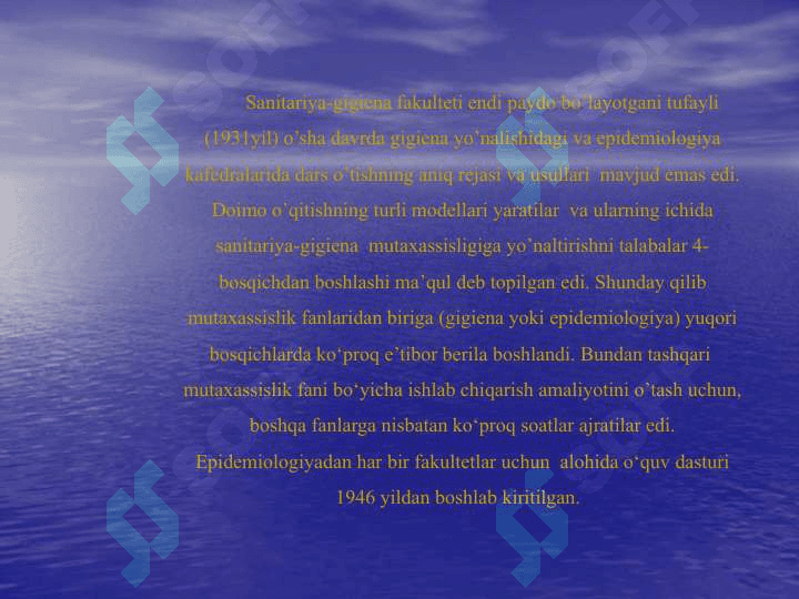 EPIDEMIOLOGIYA  KAFEDRASINING RIVOJLANISHIGA  HISSA QO‘SHGAN OLIMLAR 5