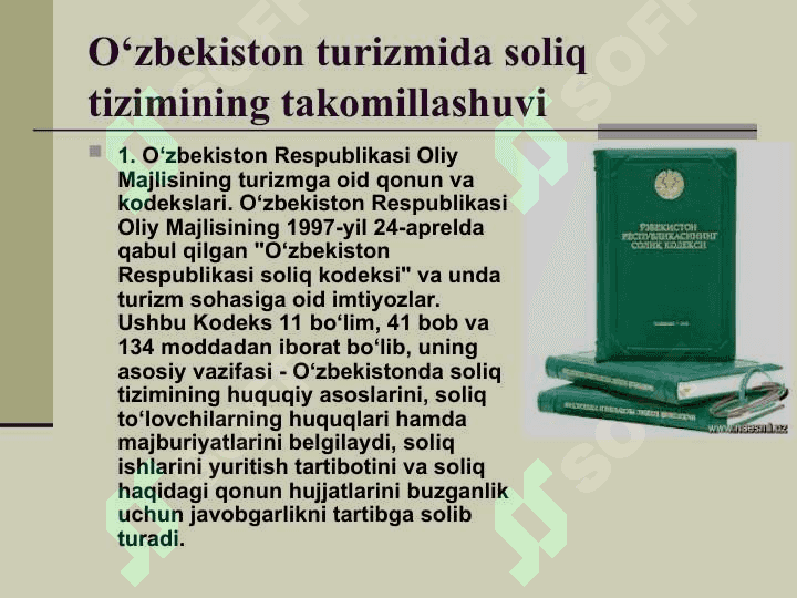 Turistik korxonalarni soliqqa tortish 2