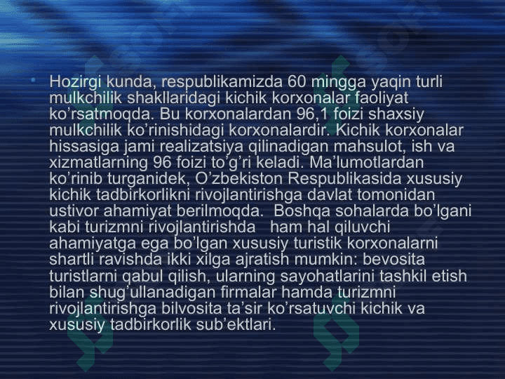 Turistik omil va uning turizmning rivojlanishiga ta’siri 4