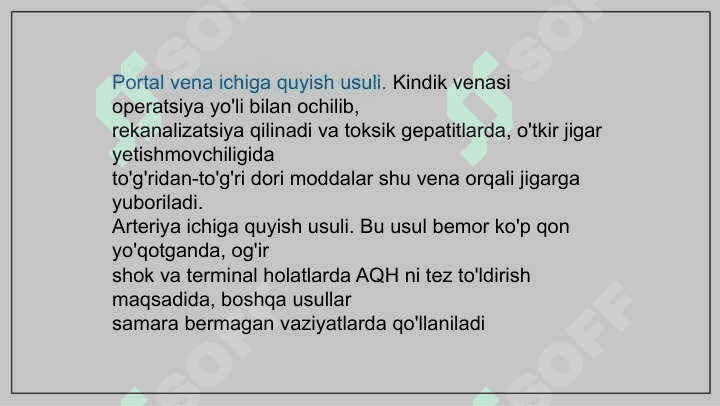 INFUZION TERAPIYA KORSATMA VA QARSHI KO’RSATMA 5