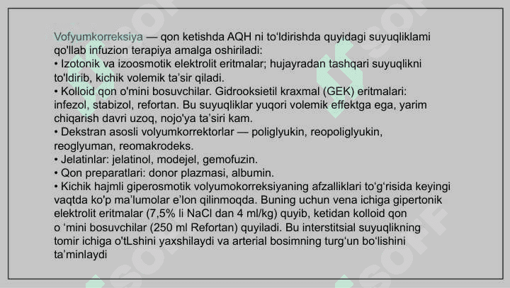 INFUZION TERAPIYA KORSATMA VA QARSHI KO’RSATMA 7