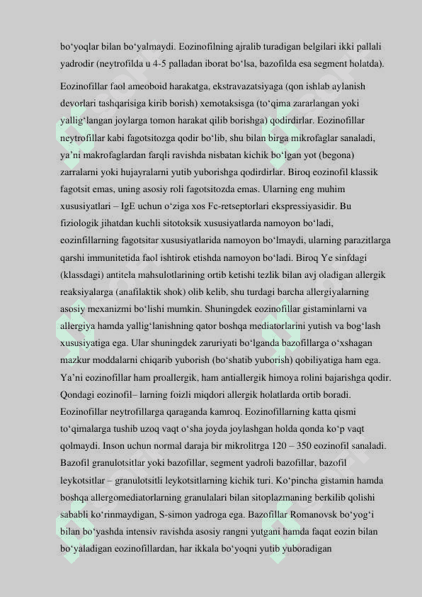 Immun tizimining hujayralari. 4