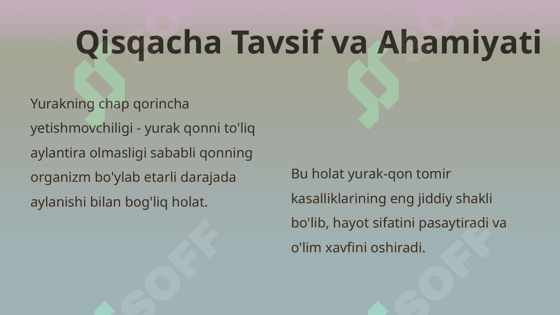 Yurakning chap qorincha yetishmovchiligining gemodinamikasi. 3