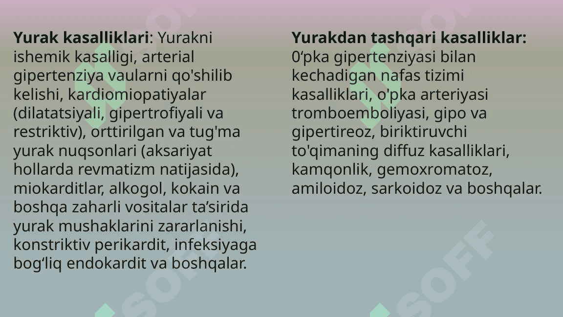 Yurakning chap qorincha yetishmovchiligining gemodinamikasi. 6