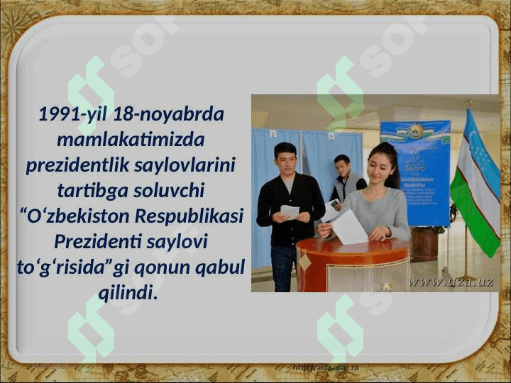 O‘zbekiston Respublikasi milliy davlatchiliginingshakllanishi va rivojlanishi 4