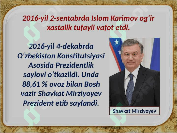 O‘zbekiston Respublikasi milliy davlatchiliginingshakllanishi va rivojlanishi 5