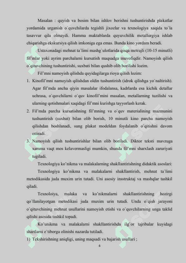 O’QUVCHILARGA “EGOVLASH VA UNING TURLARI” MAVZUNI O’QITISH METODIKASI 7
