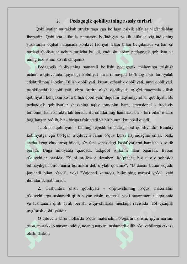 Qobiliyatning pedagogik psixologik tasnifi 7