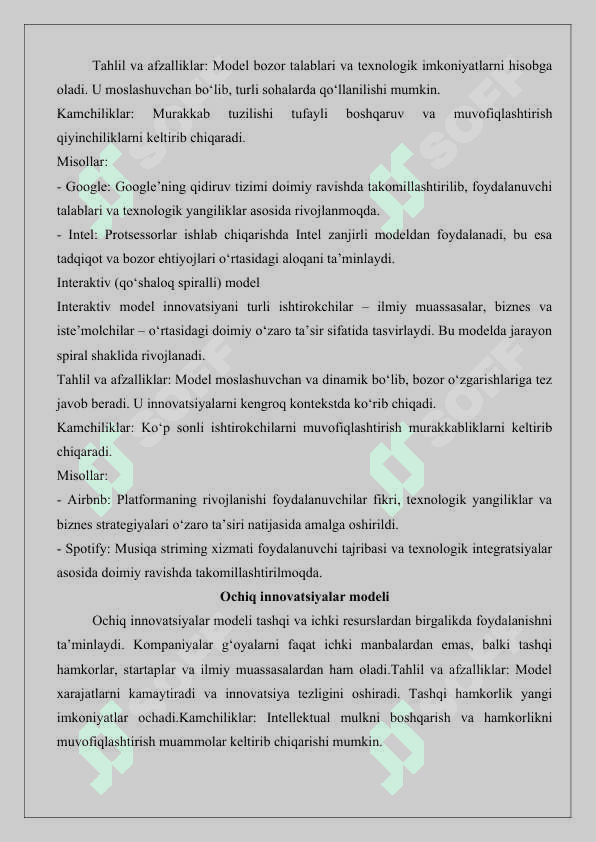 Innovatsion jarayonlarning modellari 6
