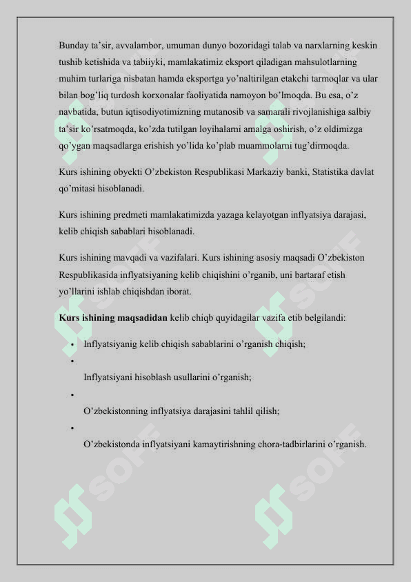 Inflyatsiya tushunchasi va uning iqtisodiy mazmun mohiyati 3