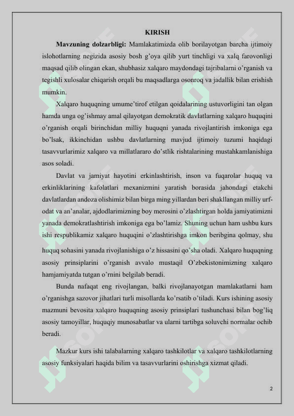 Xalqaro tashkilotlarning asosiy funksiyalari 2