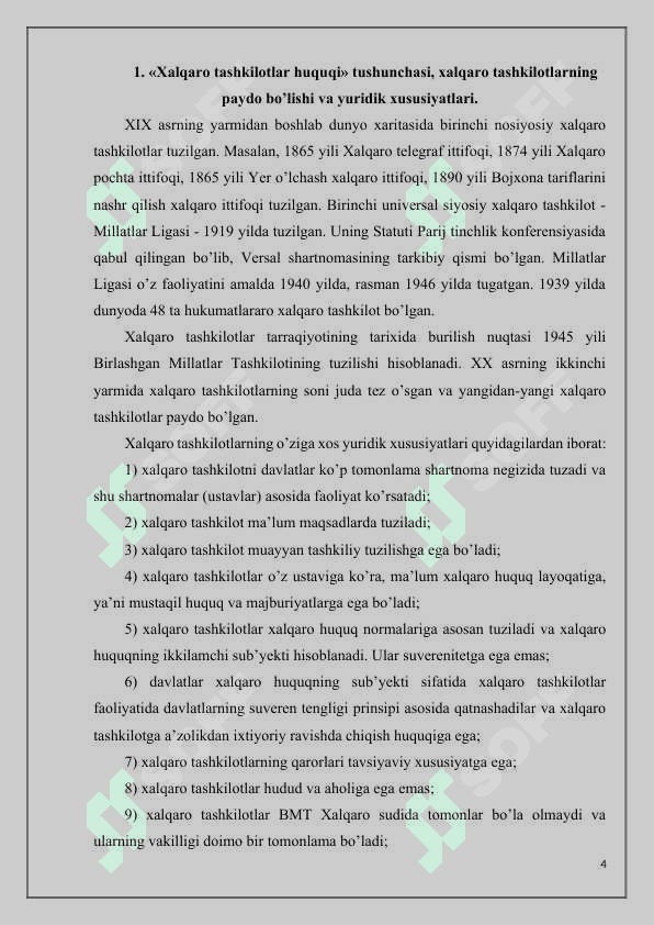 Xalqaro tashkilotlarning asosiy funksiyalari 4
