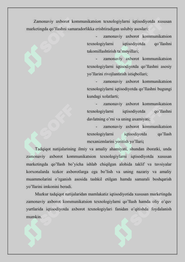 Markеtingda zamonaviy axborot kommunikatsion tеxnologiyalardan foydalanish xususiyatlari 4