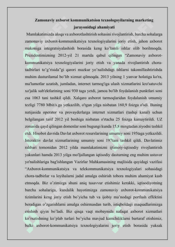 Markеtingda zamonaviy axborot kommunikatsion tеxnologiyalardan foydalanish xususiyatlari 5