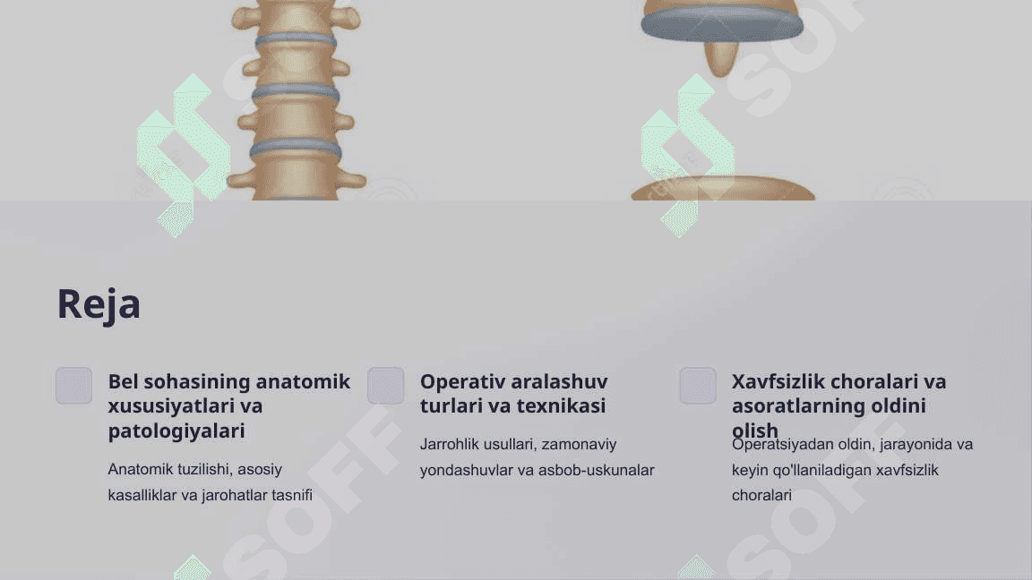 Bel sohasidagi operatsiyalar texnikasi va xavfsizlik choralariBel sohasidagi operatsiyalar texnikasi va xavfsizlik choralari 2