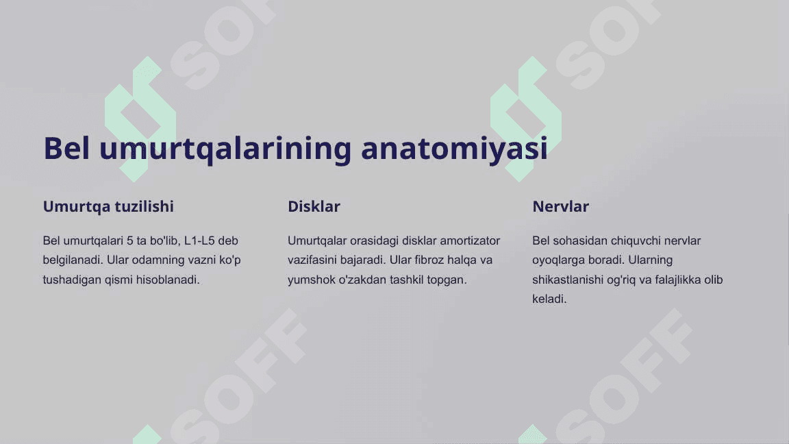 Bel sohasidagi operatsiyalar texnikasi va xavfsizlik choralariBel sohasidagi operatsiyalar texnikasi va xavfsizlik choralari 3